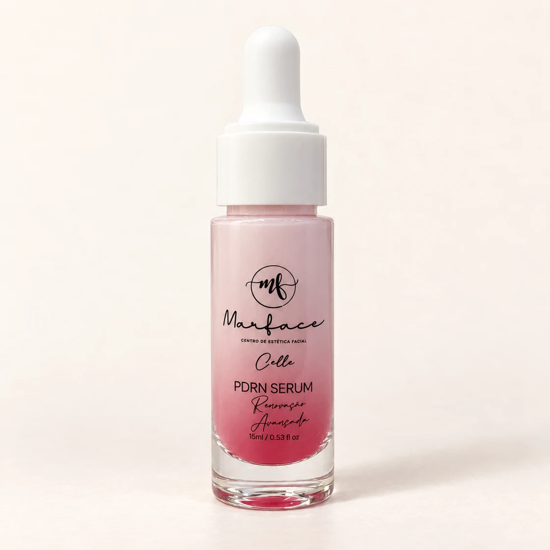 Celle PDRN de Salmão Marface, frasco rosado com conta-gotas branco, 15 ml